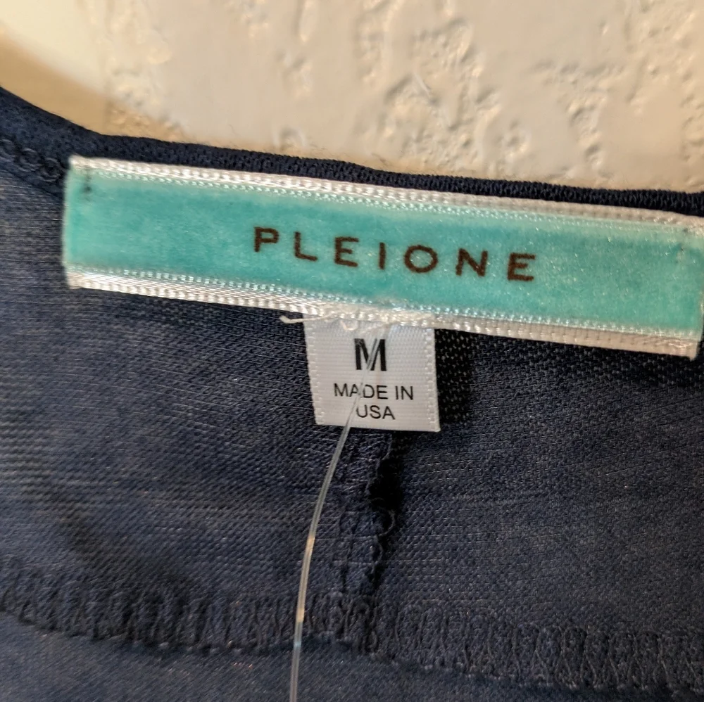 Pleione Deep Blue Long Sleeve Women's Blouse - Picture 3 of 8